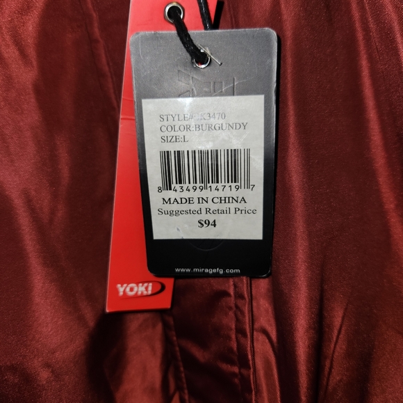 Yoki Sport Sherpa Lined Coat Size Large Maroon - Picture 9 of 9